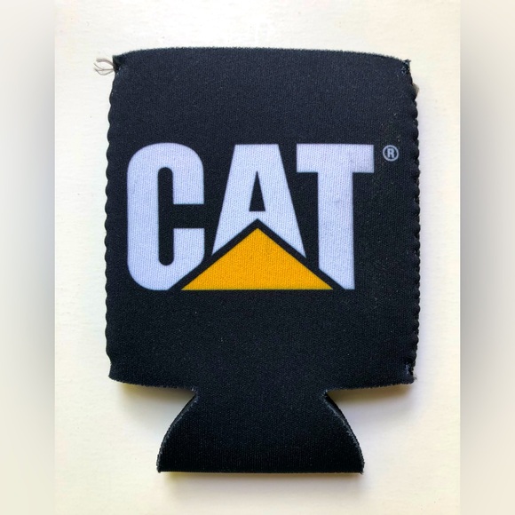 Altorfer Cat Caterpillar Beer Can Koozie Yellow and Black Soft Foam New - Picture 1 of 4
